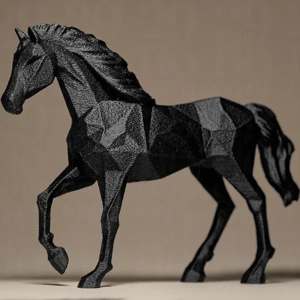 Sculpture Cheval Design Géométrique - Sculpture Animalière Moderne et Artistique
