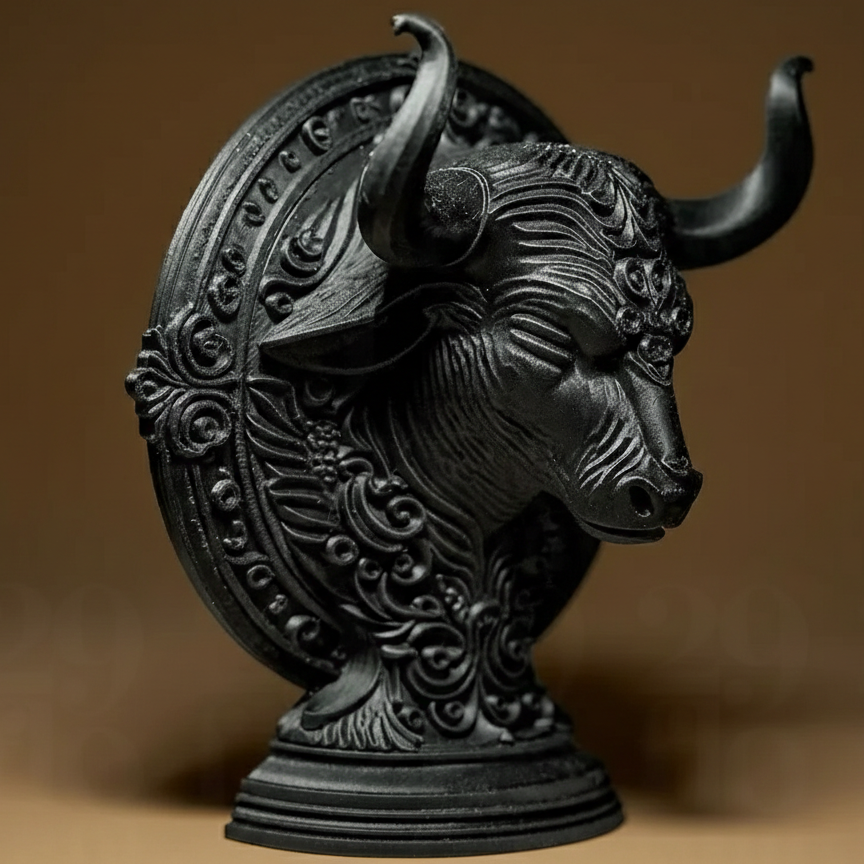 Sculpture Signe Astrologique Taureau - Statuette Zodiaque Design Moderne