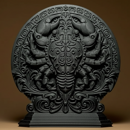 Sculpture Signe Astrologique Cancer - Statuette Zodiaque Design Moderne