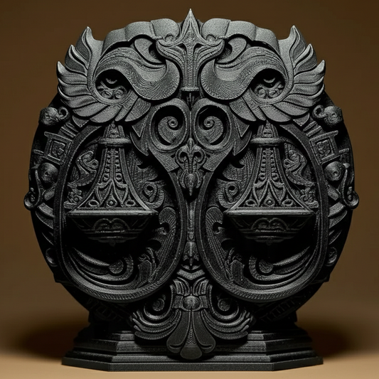 Sculpture Signe Astrologique Balance - Statuette Zodiaque Design Moderne