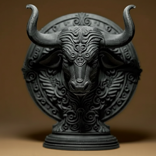 Sculpture Signe Astrologique Taureau - Statuette Zodiaque Design Moderne