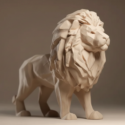 Sculpture de Lion Royal Design - Sculpture Décorative Moderne pour Salon