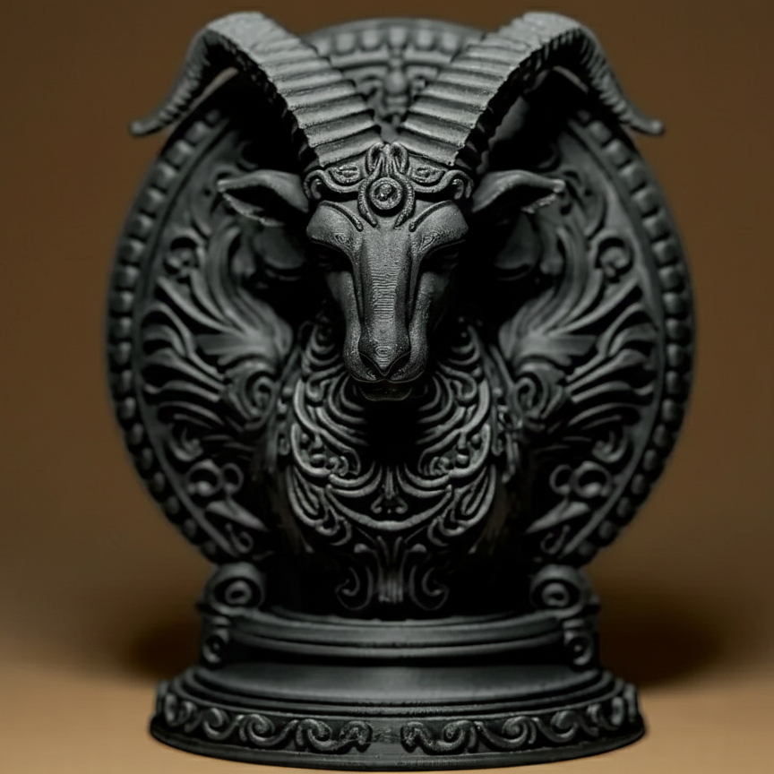 Sculpture Signe Astrologique Capricorne - Statuette Zodiaque Design Moderne