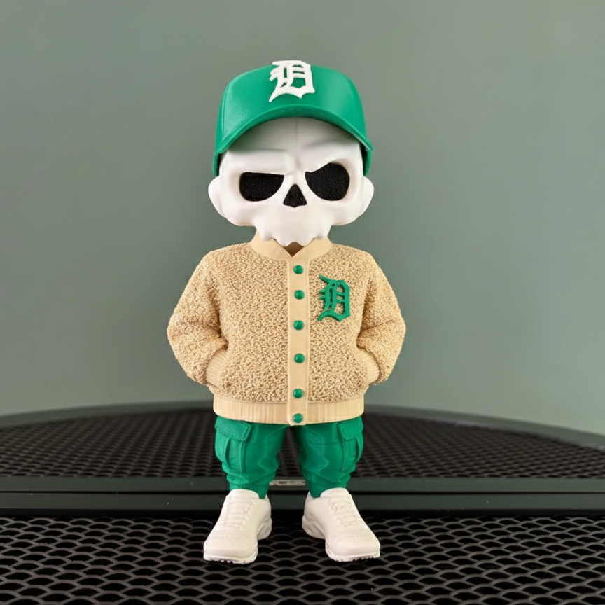 Figurine squelette baseball - Squelette au Style Urbain Déco Design