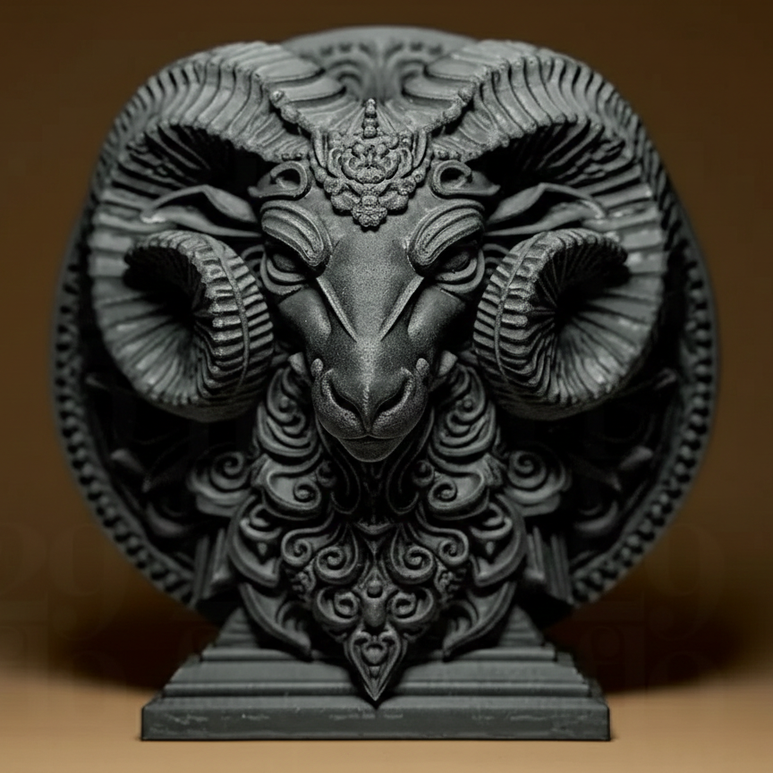 Sculpture Signe Astrologique Bélier - Statuette Zodiaque Design Moderne