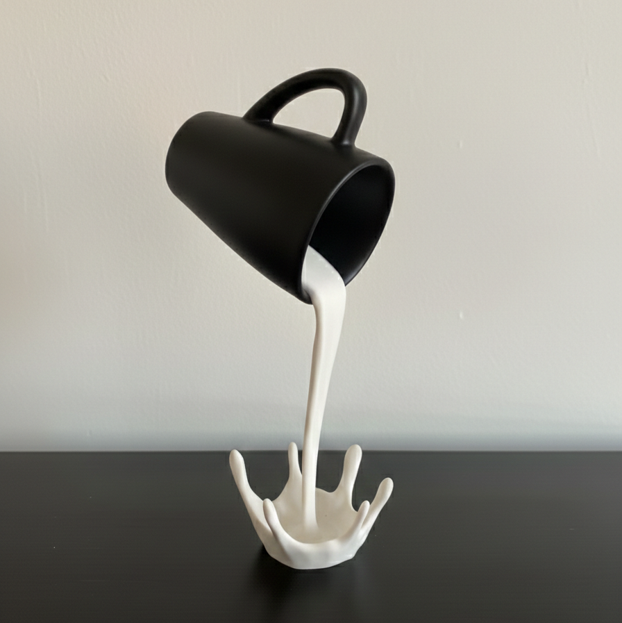 Sculpture Tasse de Café Suspendue - Décoration Cuisine Design et Insolite