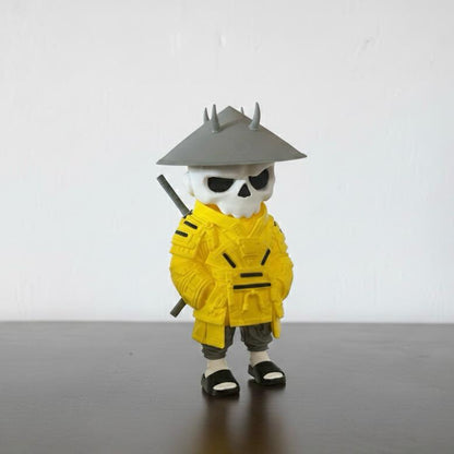 Figurine Samouraï Squelette - Statue Crâne - Déco Geek Japon Urbain Art Toy Moderne Katana