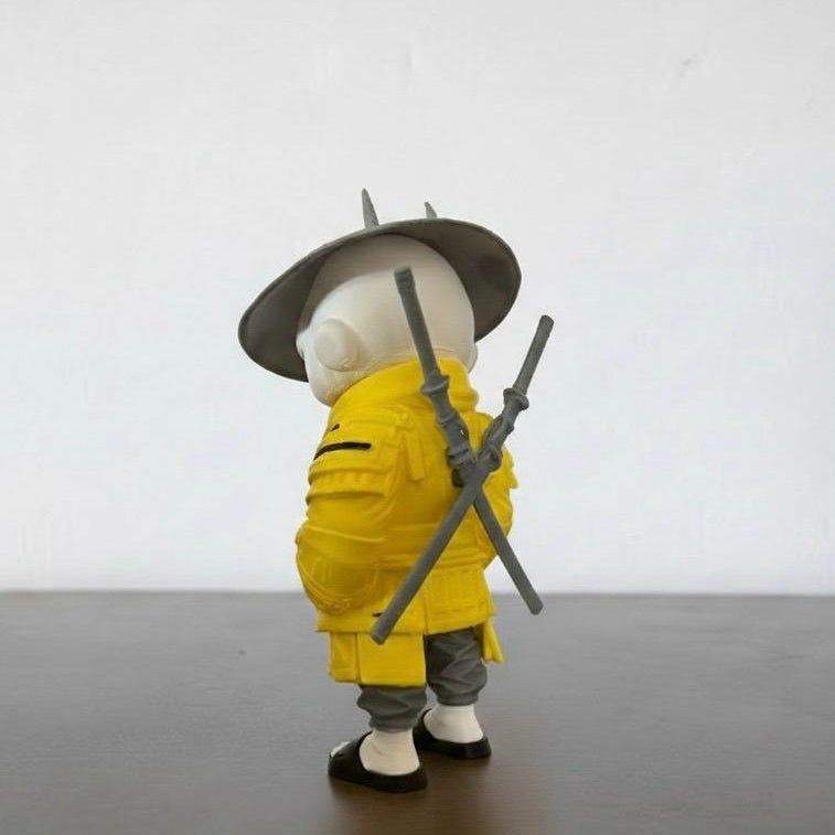 Figurine Samouraï Squelette - Statue Crâne - Déco Geek Japon Urbain Art Toy Moderne Katana